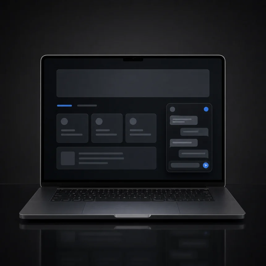 Website mit integriertem KI-Chat